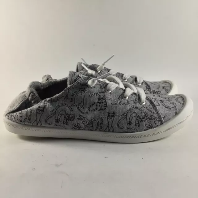 Bobs from Skechers beach bingo kitty city womens memory foam shoes gray size 8.5