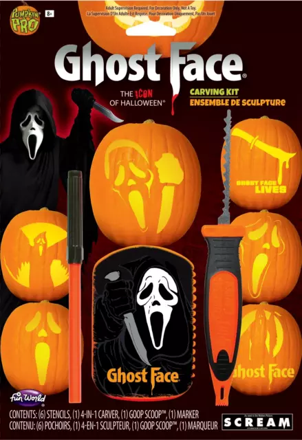 Kit intaglio zucca viso fantasma - urlo di Halloween attività spaventosa divertimento