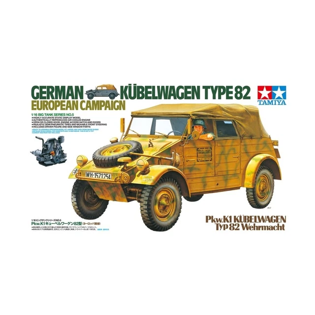 Maquette Tamiya Kubelwagen Type 82 – Échelle 1/35 – 10,7 Cm – Dès 14 Ans