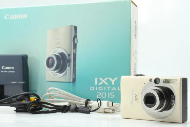 [Near MINT in Box] Canon IXY DIGITAL 20 IS Camera White 3x IS 8.0MP From JAPAN