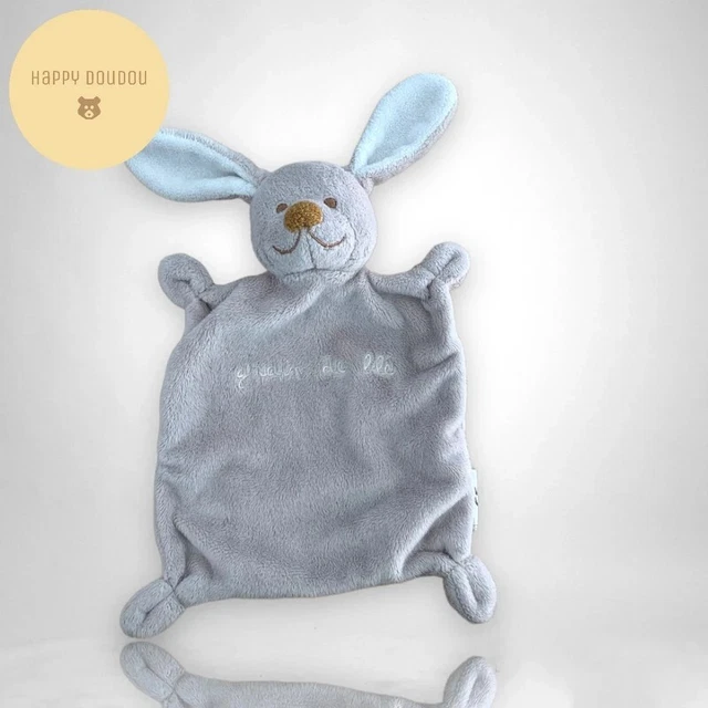 Doudou plat rectangle Lapin beige Grain de blé DP51