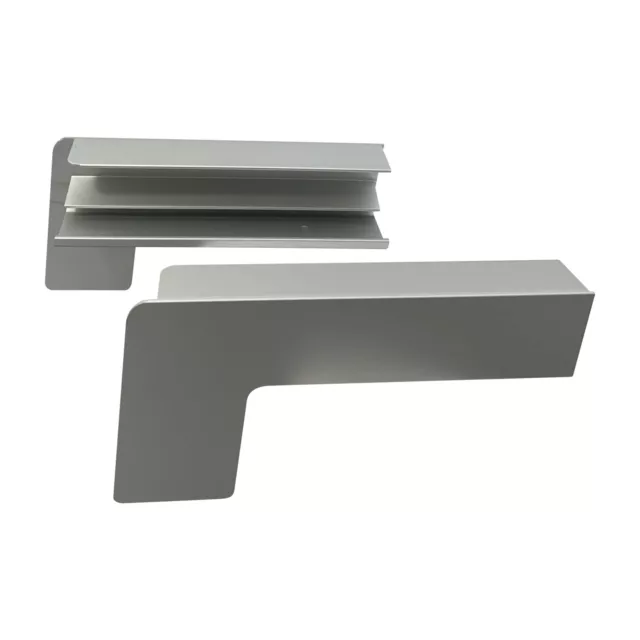 Aluminium Fensterbank Außen Silber Elox. EV1 225-400 mm inkl Alu Putz-Abschluss 2