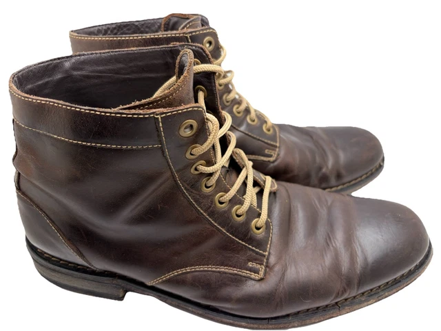 TEVA DURBAN MENS Dark Brown Leather Chukka Boots Size 11  display picture 2