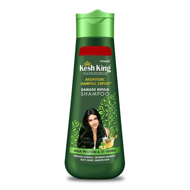 Shampoo riparazione danni Kesh King Emami con proteine del latte e 21 erbe ayurvediche,