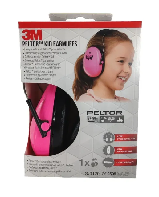 3M Peltor Kid Ear Defender Children H510AK  Neon Pink Child Hearing Protection
