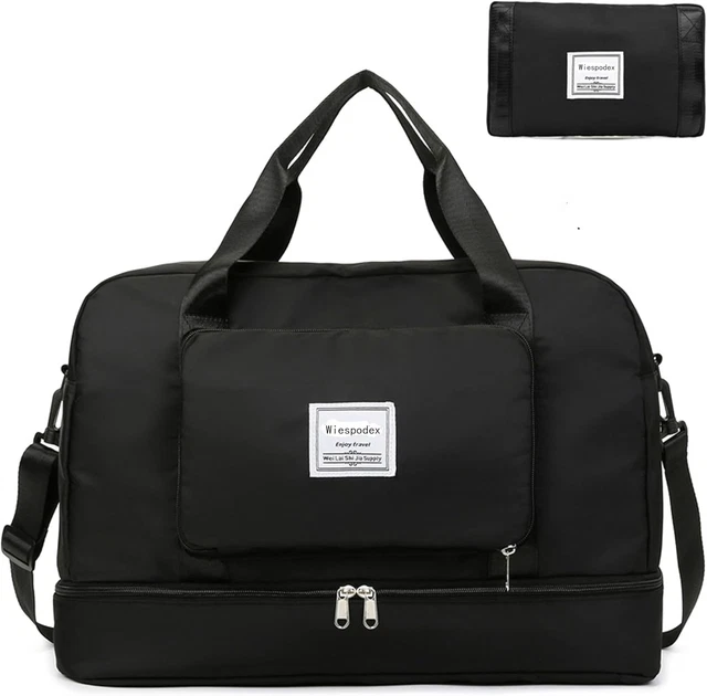 Borsone Viaggio Borsone Da Viaggio Bago - Pieghevole, Leggero, 85 Litri, Nero, Per Sport E Palestra Borsone Leggero Viaggio