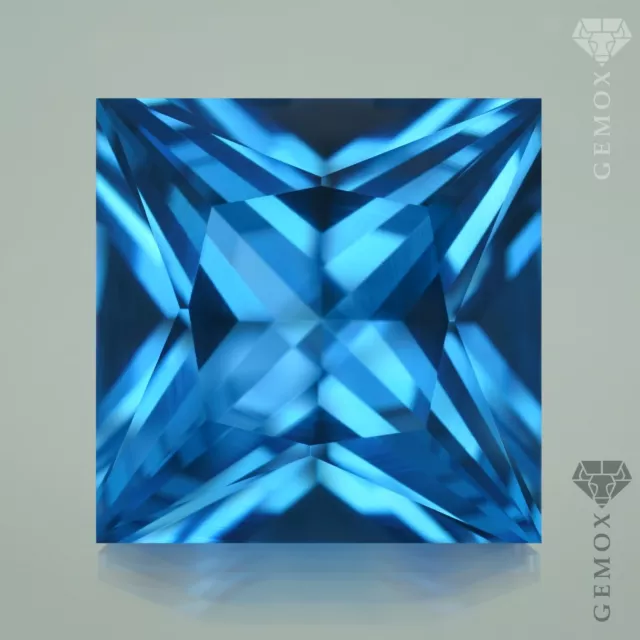 Spinel Loose Gemstone Square Princess Cut Lab-Grown Aquamarine Blue Stone EU