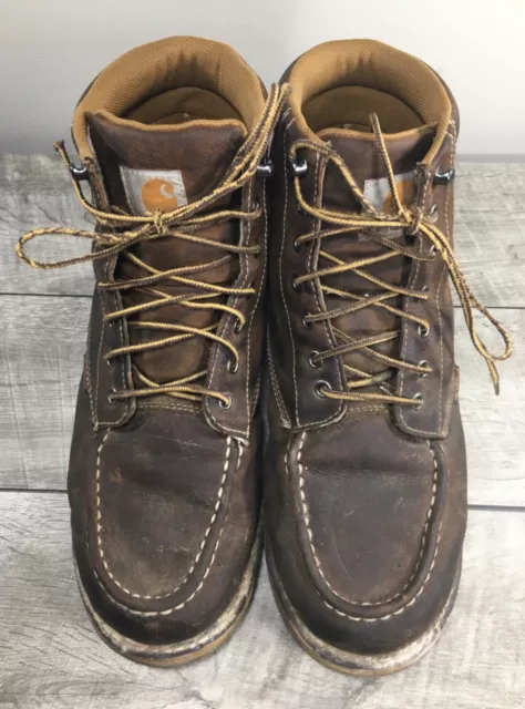 CARHARTT MEN’S CMW6197 Lug Sole Work Soft Toe Boots Waterproof Leather ...