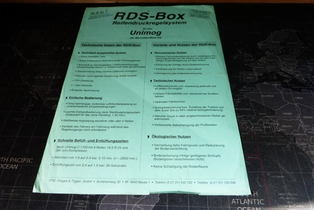 ORIG.MERCEDES BENZ UNIMOG RDS Box Reifendruckregelsystem Prospekt ...