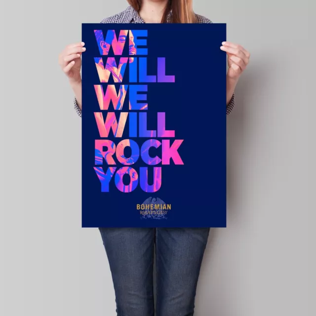 Bohemian Rhapsody Movie Poster Art Print We Will Rock You