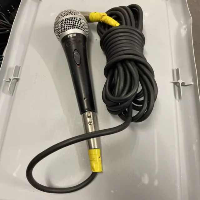 Shure Wired PG58 3 pin Vocal Dynamic Microphone,  With Cable Condition Unknown