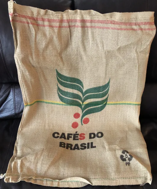 (1)Cafe's Do Brasil Burlap Coffee Bean Bag Sack Jute 38”X27” MULTIPLE AVAILABLE