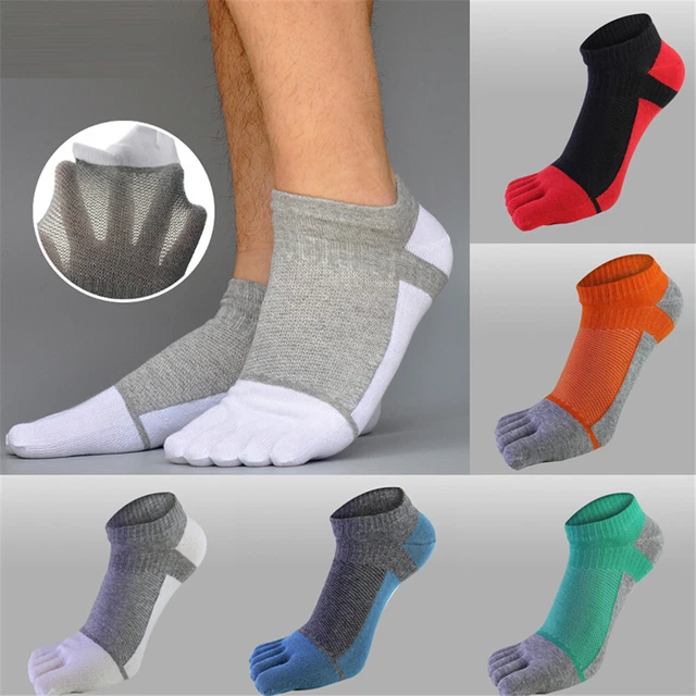3 Paires De Chaussettes À Bout En Coton Pour Hommes Cinq Doigts Doux Sport .