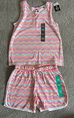 girls top and shorts set age 10 New With Tags