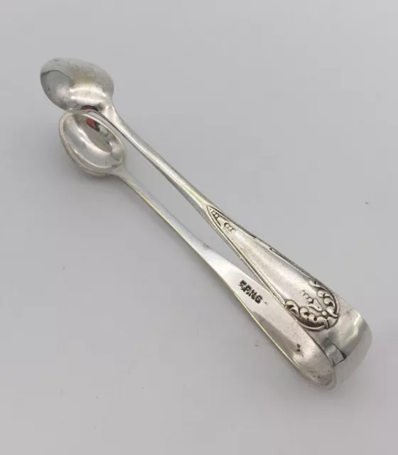 Antique EPNS Silver Plated Sugar Tongs - Ornate Decorative Detail - High Tea