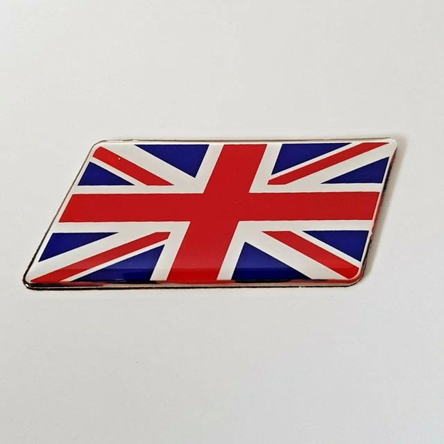Autocollant Badge Métal Drapeau Angleterre GB – Universel Voiture, Camion, Décoration Auto
