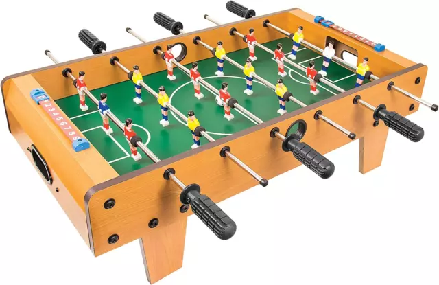 Global Gizmos 50580 Deluxe Table Top Football Foosball Game | Kids/Adults/Family