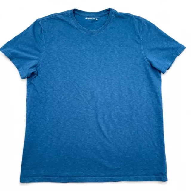 Camiseta American Giant para Hombre XL Azul 100 % Algodón Slub Mangas Cortas Cuello Redondo EE. UU.