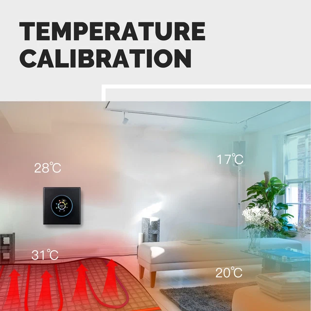 Pulsante Alluminio Ultrafine Wifi Regolatore di Temperatura Taglia Compatta