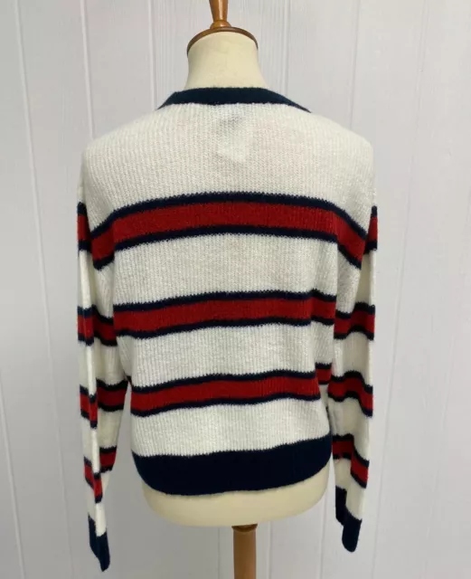 Divisé H&M Femmes Pull Rayé Col Rond TAILLE S 5
