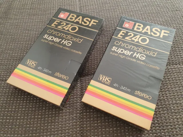 VHS Leerkassetten E240 BASF originalverpackt - neu & ovp - 1 x Stück