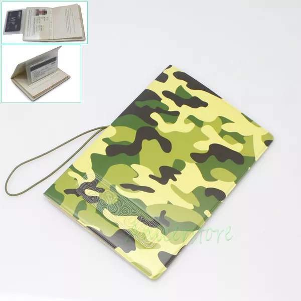Camouflage PVC Identity Card Protect Cover Passport Holder Case Travel Journey