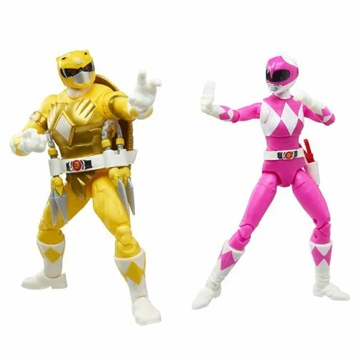 Power Rangers x Ninja Turtles - Michelangelo Yellow / April Pink Action Figures