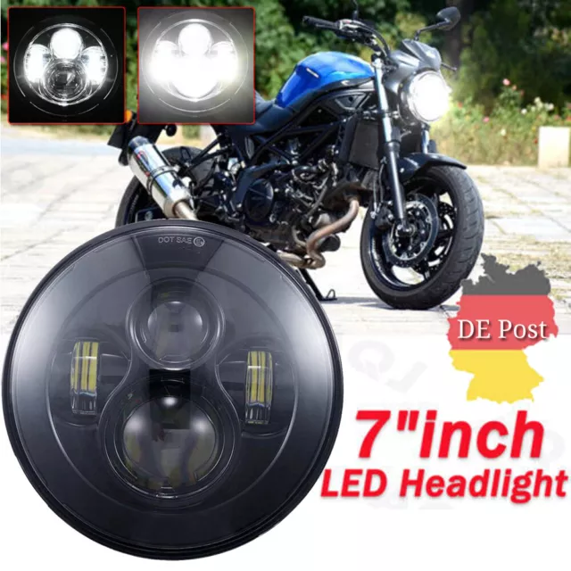 7 Zoll LED Haupt Hi/Lo DRL Scheinwerfer Projektor Für Harley Motorrad E-Geprüft