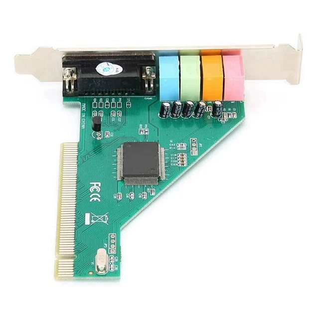 Carte Son PCIe 4.1 Canaux CMI8738 - 120dB, Sortie Surround, Compatible Windows 98/2000/XP - Pour PC De Bureau