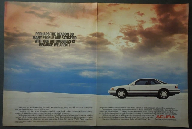 1989 ACURA Legend Honda Motor Co. 2 Page Magazine Ad
