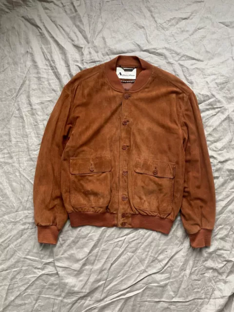 Aquascutum Suede Vintage Men’s Brown Jacket Size 50