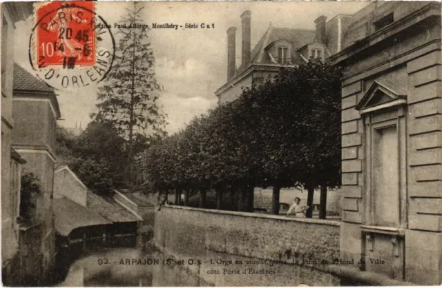 CPA ARPAJON L'Orge an amont prise du Pont de l'Hotel de Ville (1354406)