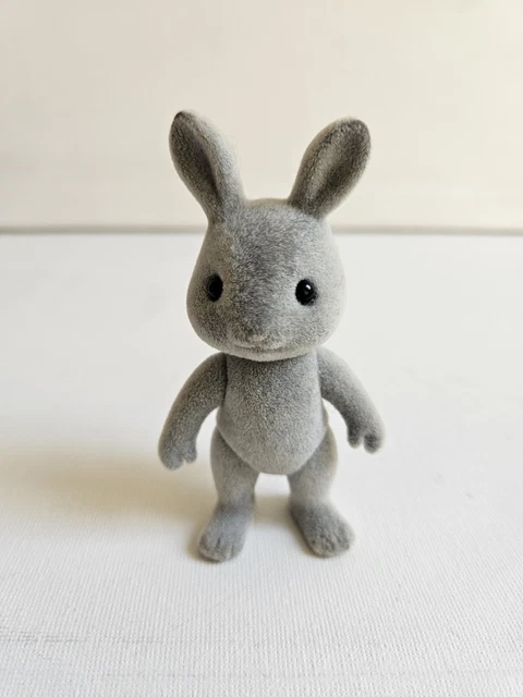SYLVANIAN FAMILIES BABBLEBROOK Grey Rabbit Father Mother Figure Calico ...