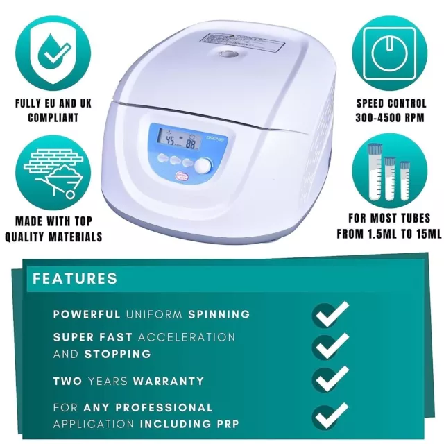 DM0412 Clinical Centrifuge with 12 Place Rotor, 300-4500 rpm