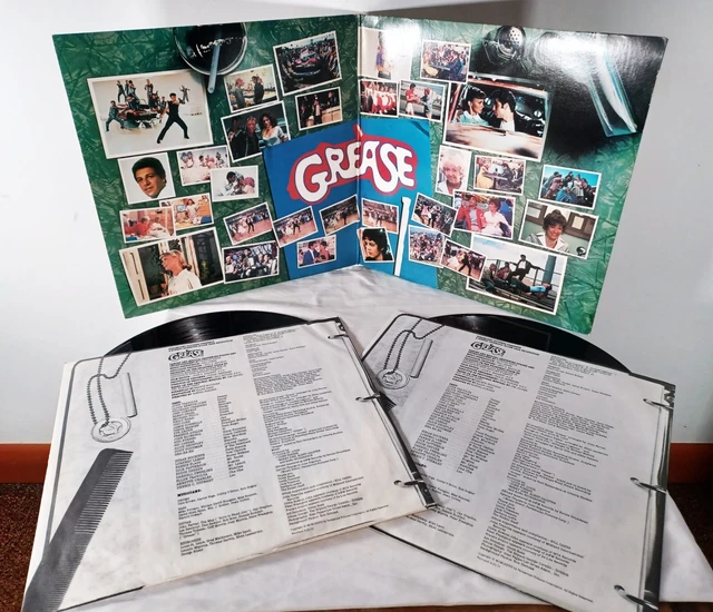GREASE THE ORIGINAL Motion Picture Soundtrack 12" Double Vinyl Record