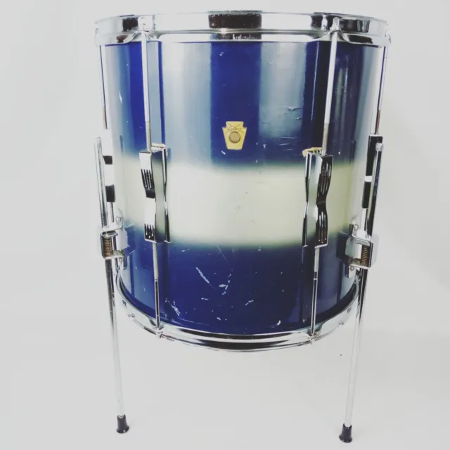 Ludwig 14x14 Foor Tom Blue / Silver Drum Duco Club Date ♥60s 3Ply Maple USA