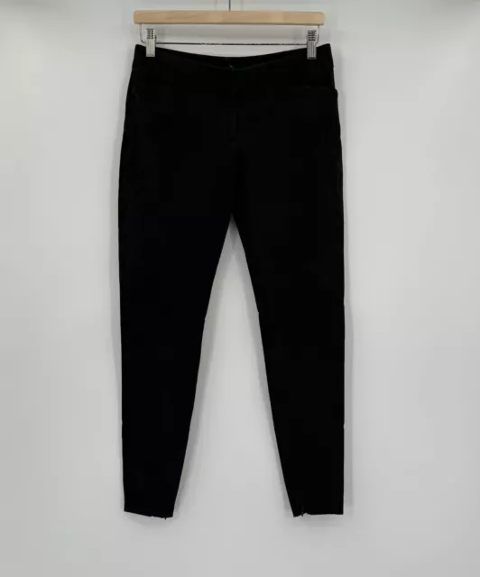 Dolce & Gabbana Womens Black Ribbed Ankle Zip Skinny Leg Pants w/Pockets Sz 38