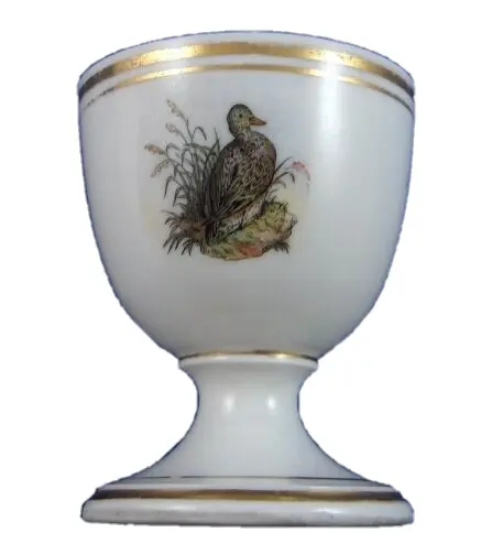 Antiq 18thC Nymphenburg Porcelain Egg Cup Duck Scene Porzellan Eierbecher Scenic