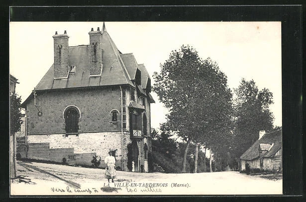 CPA La Ville-en-Tardenois, vue partielle avec Strassenmotiv