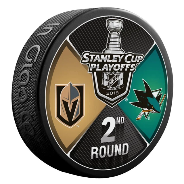 VEGAS GOLDEN KNIGHTS 2018 SAN JOSE SHARKS Stanley Cup Playoff Hockey Puck