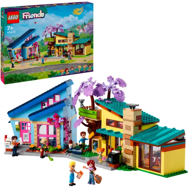 LEGO 42620 Friends Ollys und Paisleys Familien Haus, Konstruktionsspielzeug