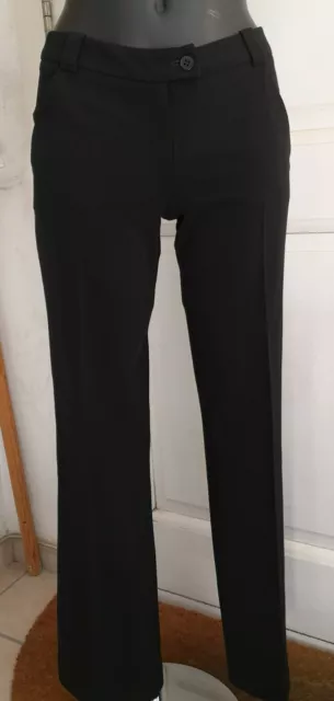 Pantalon femme YMAYABA droit noir Taille 38 FR Très bon état