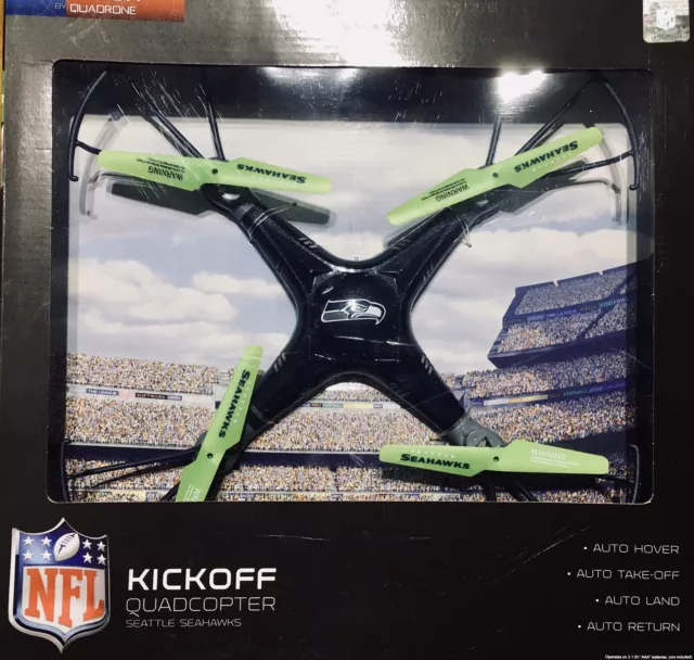 NEW Seattle Seahawks Kickoff Quadcopter Drone Collectors Edition LARGE 13” SIZE