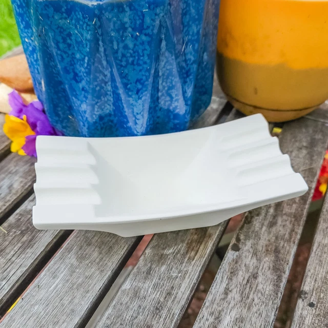 Cenicero Deco 5,5" EN STOCK Bisque de cerámica listo para pintar cerámica