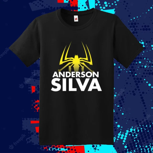 Anderson Silva Spider Logo Men's Black T-Shirt Size S to 5XL