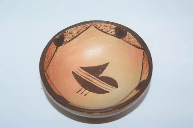 Small Vintage Hopi Redware Pottery Pot Finger Bowl M. Nampeyo Native American Small Vintage Hopi Redware Pottery Pot Finger Bowl M. Nampeyo Native American
