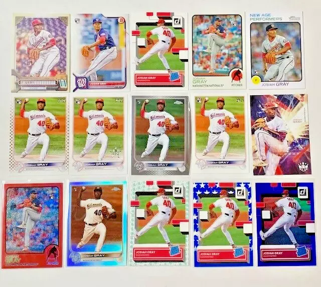 (15) JOSIAH GRAY Rookie Cards Lot! REFRACTORS + #'D + SP PARALLELS