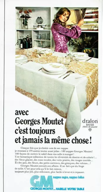 1971 Advertising 0623 Georges Moutet Tablecloths Dralon Bayer