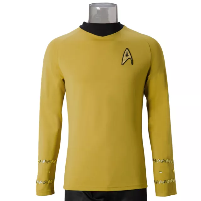 ST  TOS Kapitän Kirk Gold Shirts Uniform Die Original Series Starfleet Top