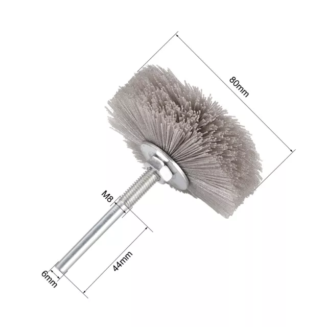 Abrasive Nylon Wheel Brush 320 Grits with 1/4 inch Shank for Polish Grinder 3pcs 2